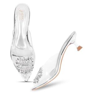 JM LOOKS Kitten Heels Transparent For women