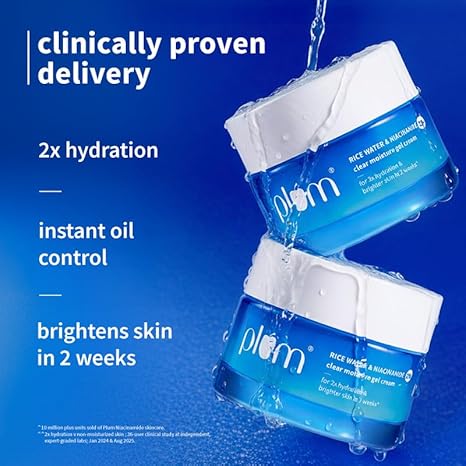 Plum 2% Niacinamide & Rice Water Superlight Gel Cream Moisturizer